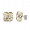 PENDIENTES BICOLOR ORO 18KT.