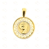 MEDALLA VIRGEN NIÑA BICOLOR ORO 18KT