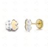 PENDIENTES BEBE BICOLOR ORO 18KT.