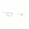 PENDIENTES TAURO PLATA 925MLS.